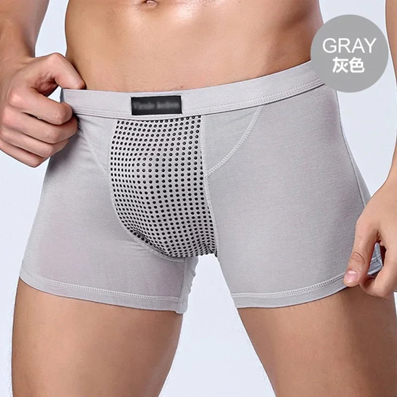 Men Physiological Boxer Magnet Underwear Health Care Function Mesh Breathable Magnet Therapy Shorts Men's Boxers Energy Shorts