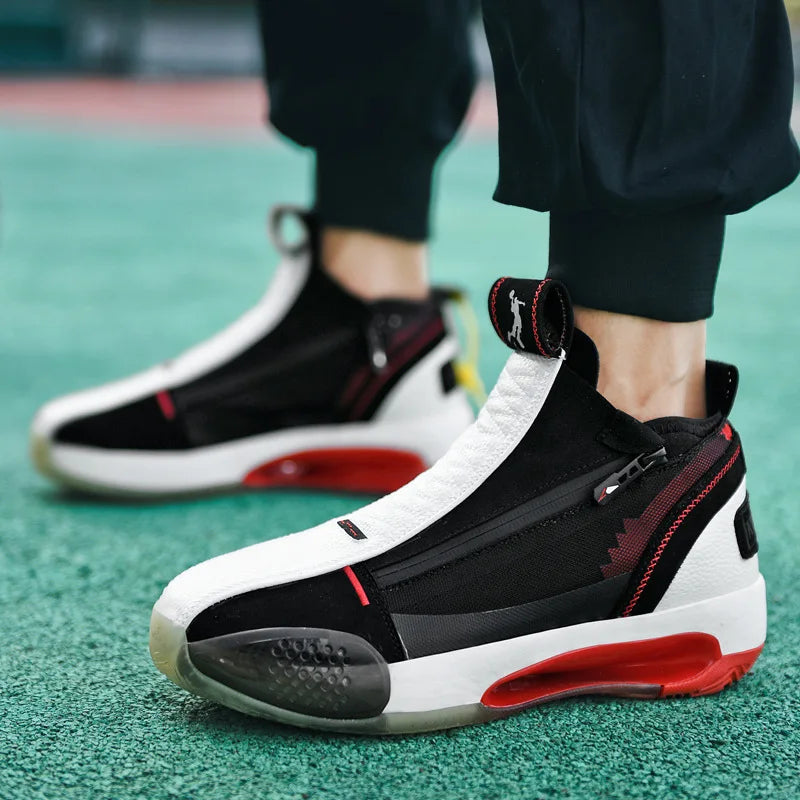 NEW Men Shoes Casual Sneakers High Top Air Basketball Tennis  Male Student Teens Light Net Breathable Running Travel Large Size