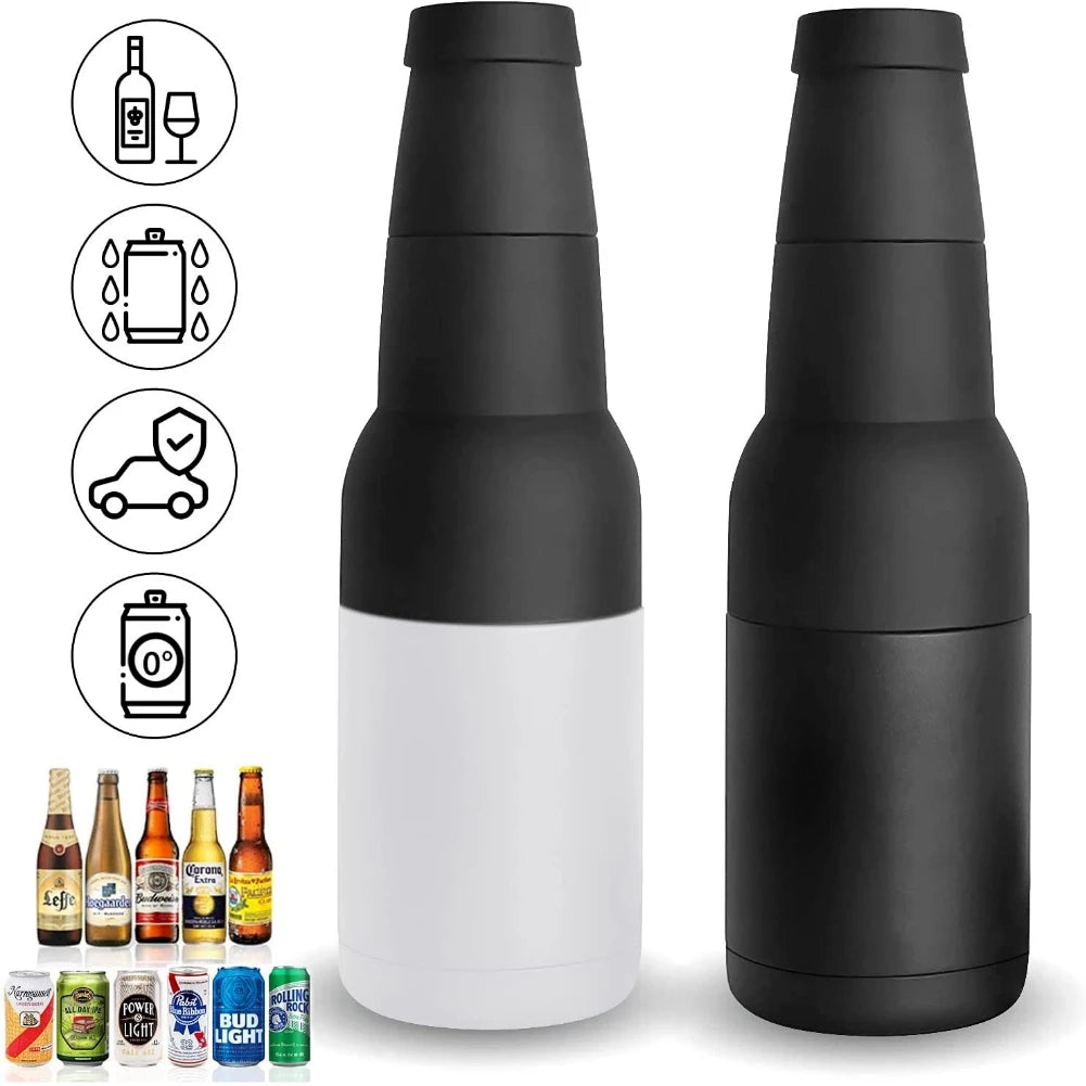 3 in 1 Stainless Steel Beer Drink Can Bottle Holder with opener