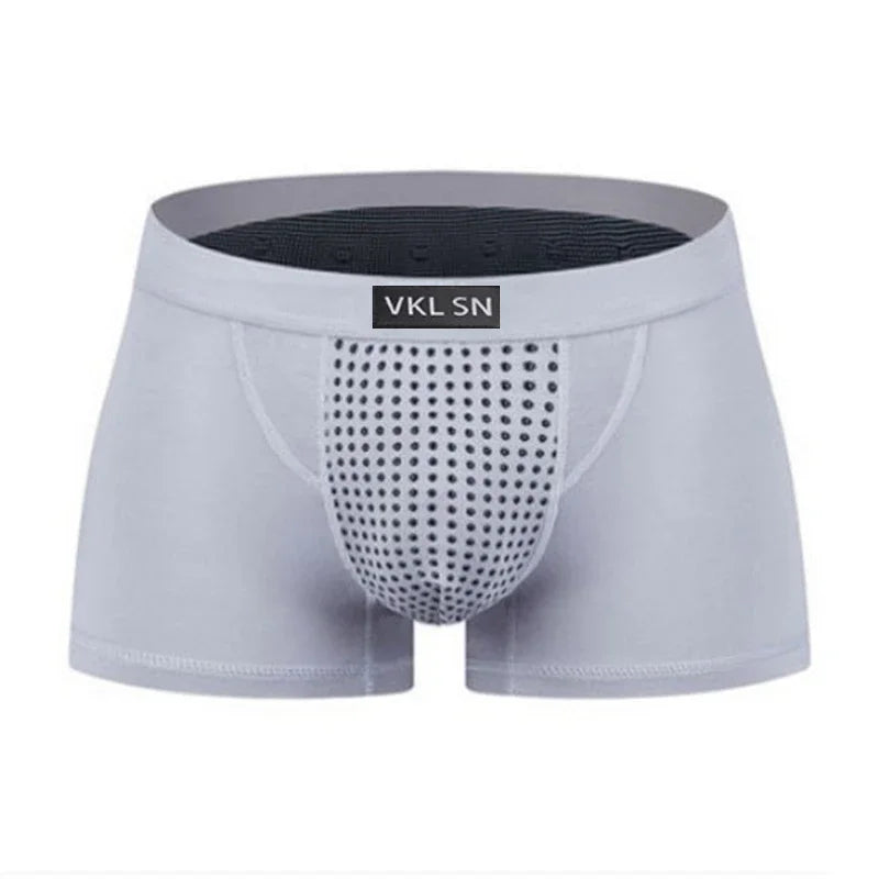 Men Physiological Boxer Magnet Underwear Health Care Function Mesh Breathable Magnet Therapy Shorts Men's Boxers Energy Shorts