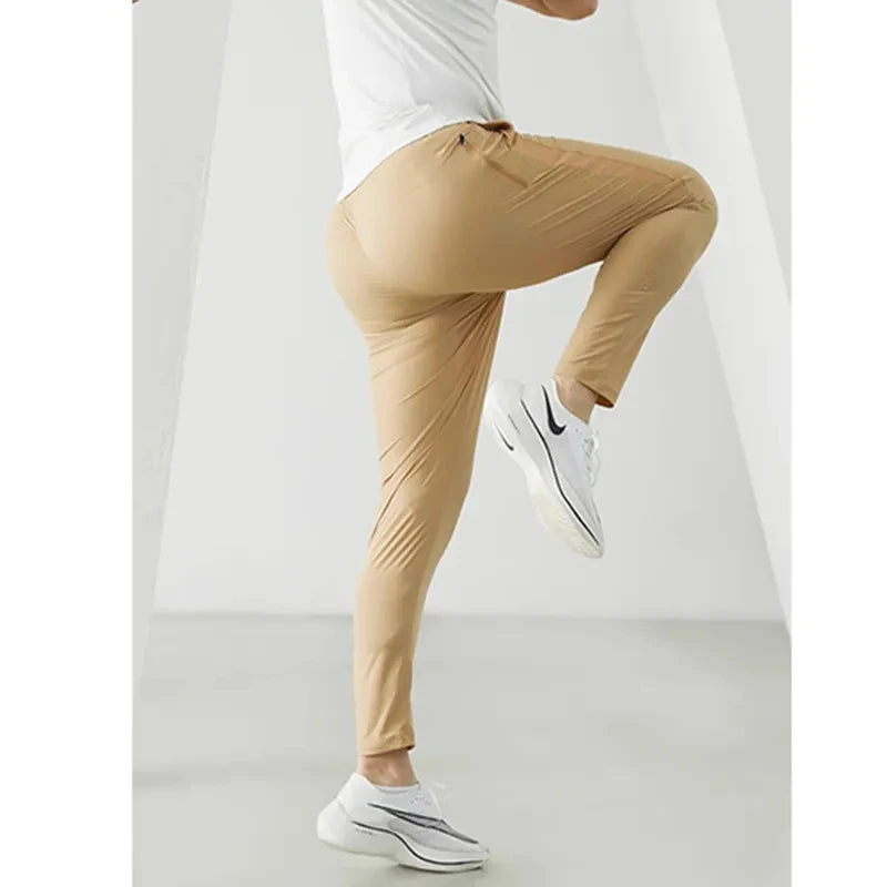 Running Pants Men Sportswear Elastic Jogging Sweatpants Gym Fitness Tight Trousers Quick Dry Thin Tracksuit Training Sport Pants