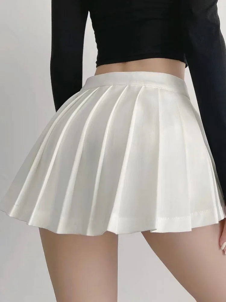 Linfit Pleated Skirts High Waist Vintage Tennis And Dance Skirt