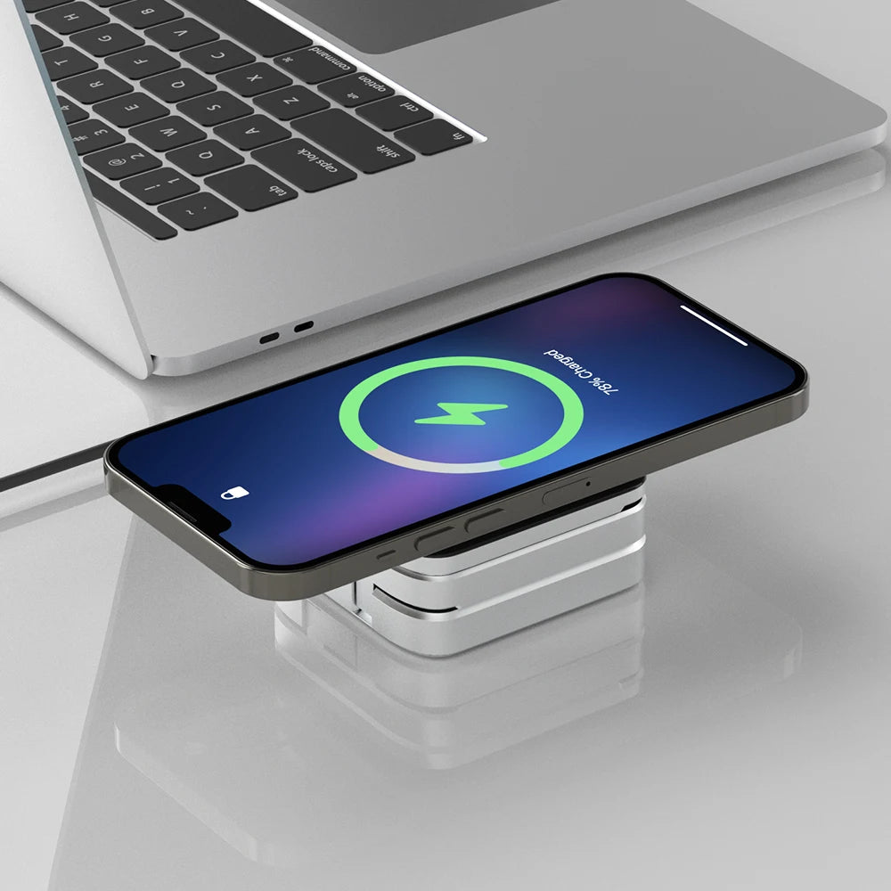 3 In 1 Foldable Magnetic Wireless Charger iPhone 15, 14, 13 Pro/Max/Plus, AirPods 3/2 Station Dock Fast Charger Holder