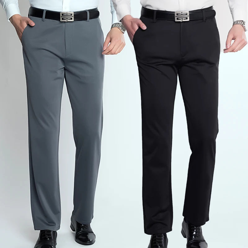 Men's Business Casual Suit Pants Long Elastic pants